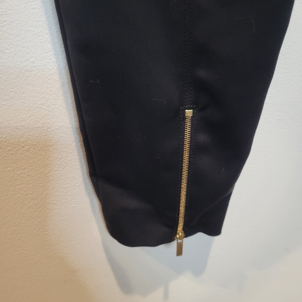 St John Size 0 Black Trouser Pants W/ankle Zip - Picture 4 of 7